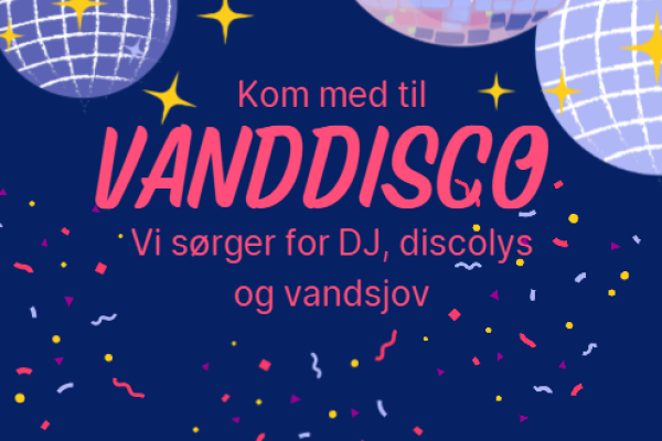 Vanddisco med DJ og diskolys november
